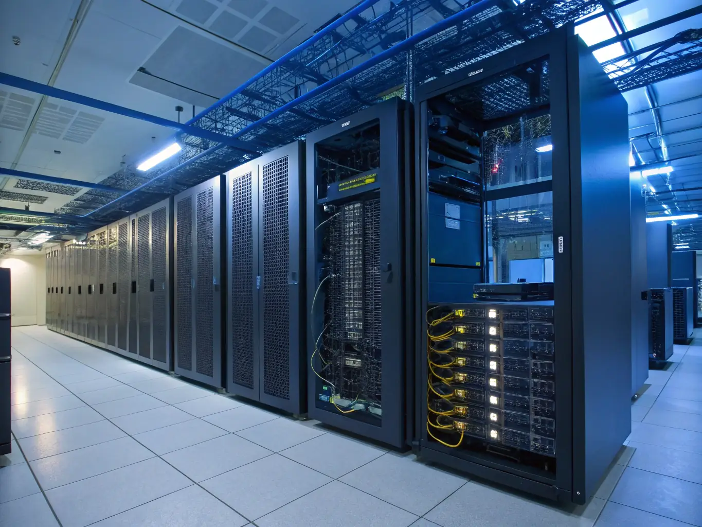 An image showcasing Tandberg Data's advanced tape drives in a modern data center environment, emphasizing their reliability and high capacity.