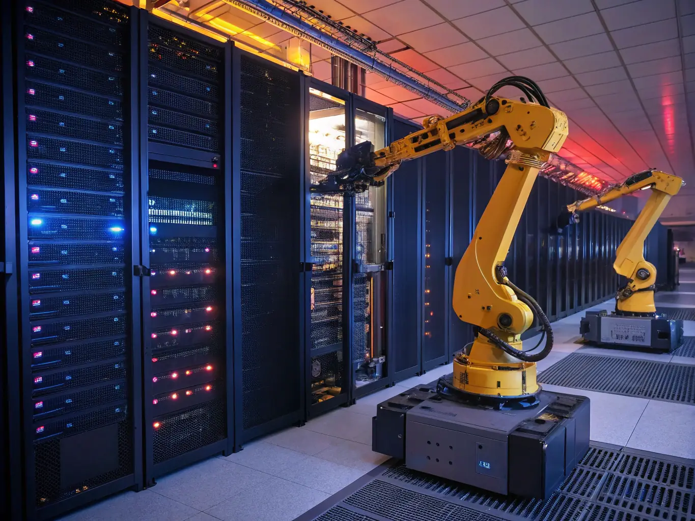 An image of Tandberg Data's autoloaders in action, demonstrating their automated data management capabilities and efficiency.